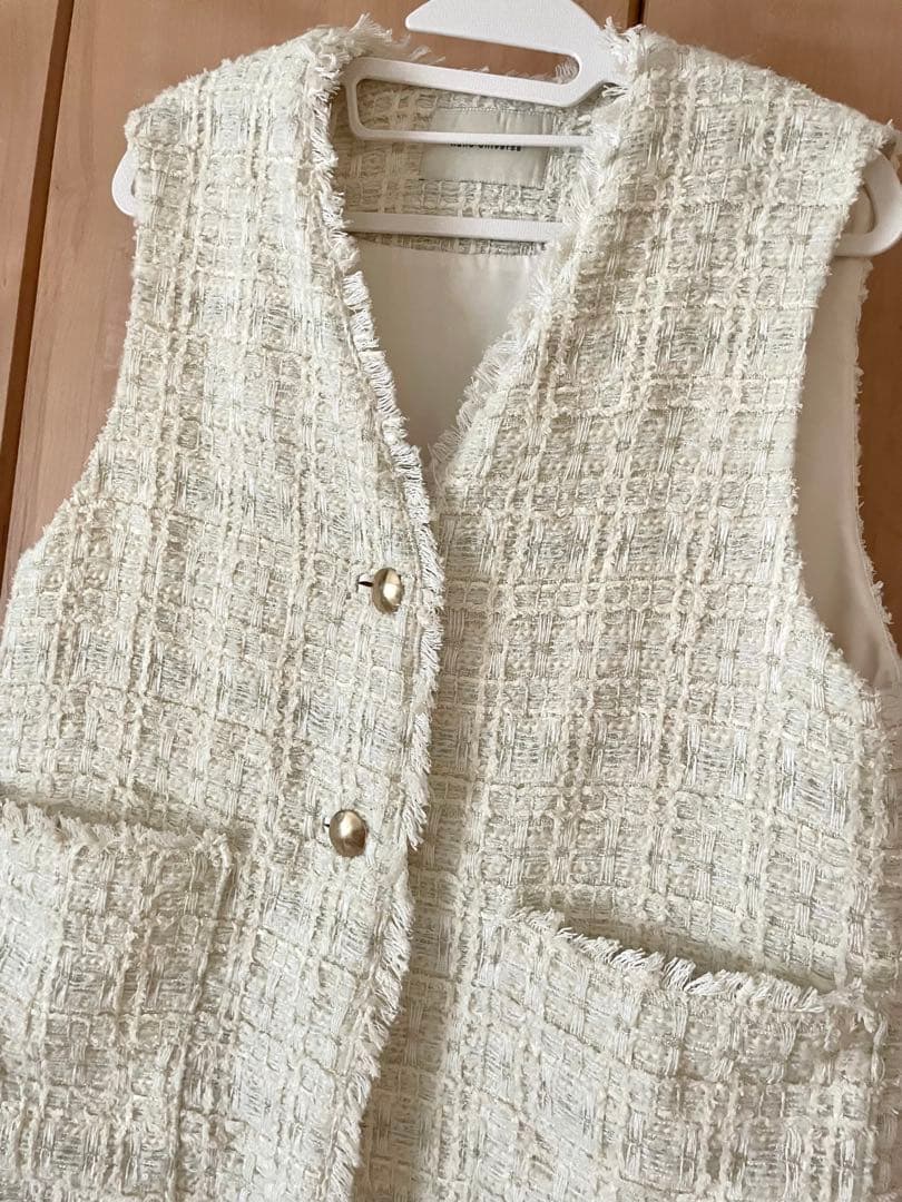 【本日限定お値下げ】ナノユニバース　Vネックツイードジレ　ツイードベスト