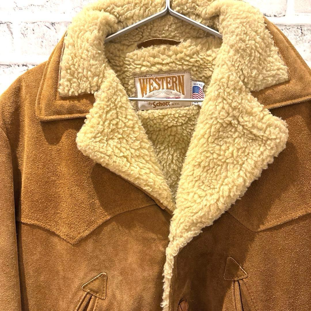 ヴィンテージ Schott ウエスタン スエード ランチジャケット Mサイズ
