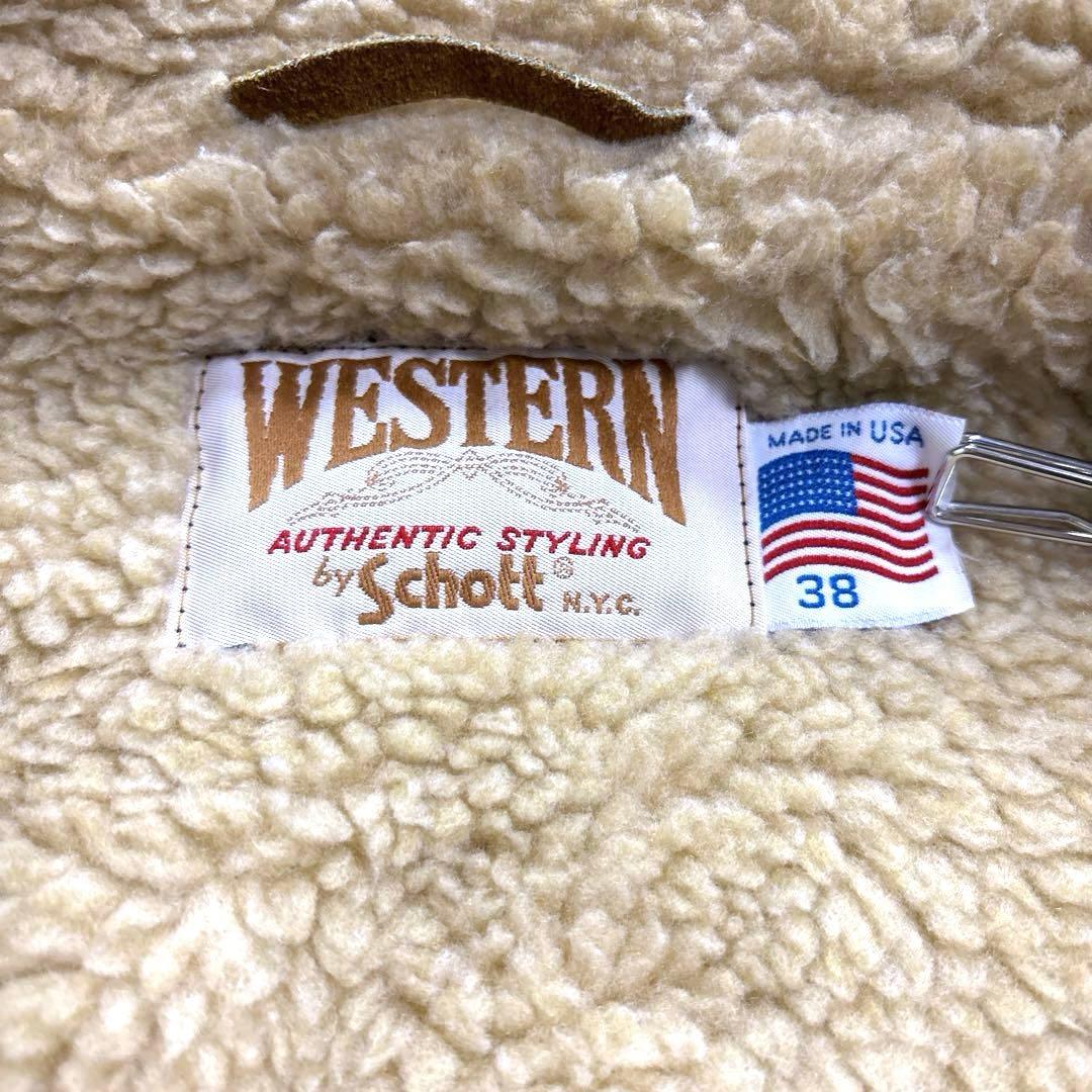 ヴィンテージ Schott ウエスタン スエード ランチジャケット Mサイズ