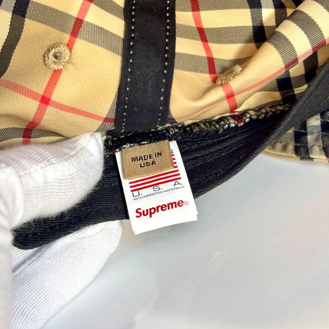極美品 BURBERRY × Supreme ノバチェック バケットハット 帽子