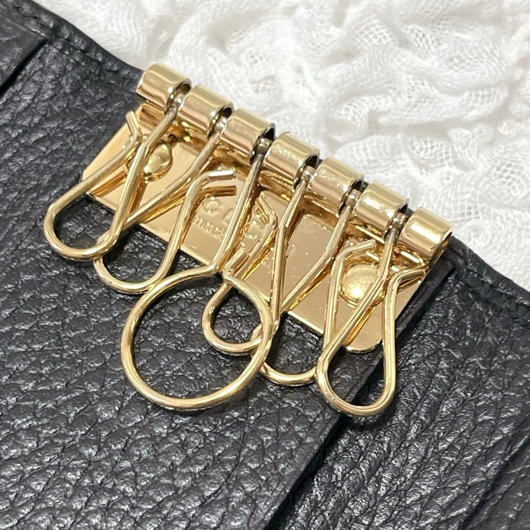 美品✨GUCCI グッチ マーモント キーケース　456118 レザー　黒