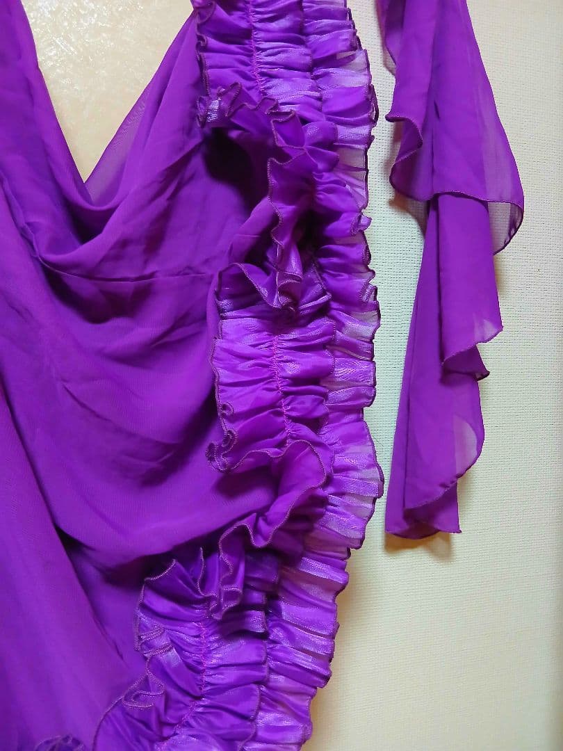 ★美品です❗社交ダンス競技会&Partyドレス✨鮮やかマゼンダ色大幅お値引き♪