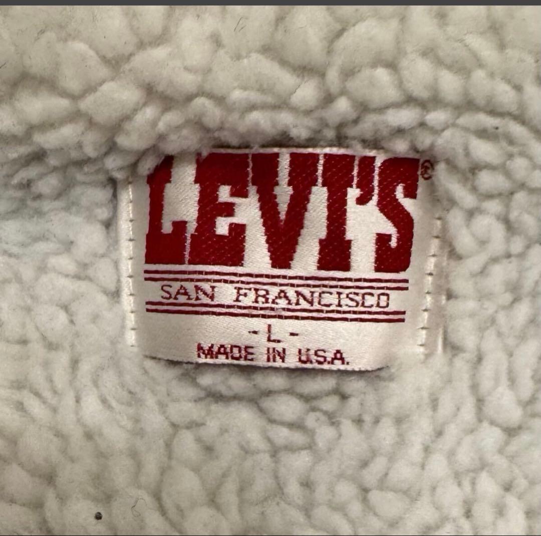 【希少】80s リーバイス ギャラクティックデニム ボアUSA製 サイズL濃紺