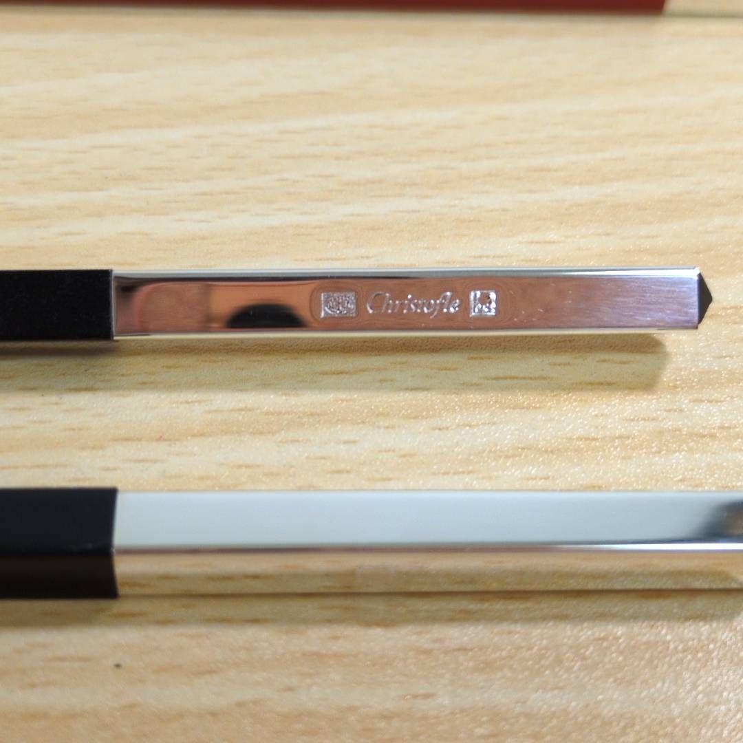 【美品】Christofle クリストフル 赤 黒 箸 ペア 2膳 セット