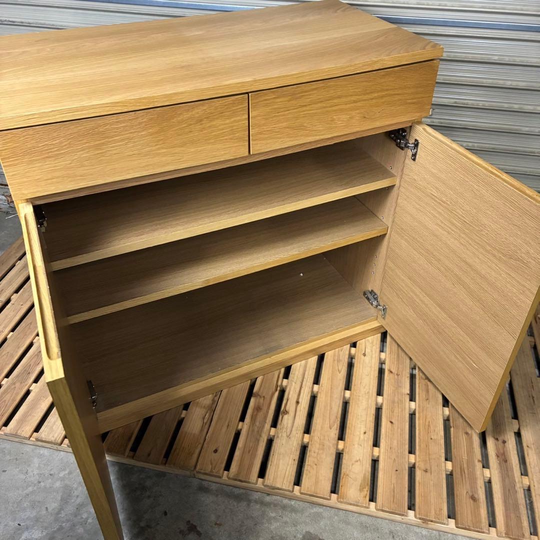 【送料込】無印良品　MUJI 木製キャビネット ナチュラル オーク材　タンス