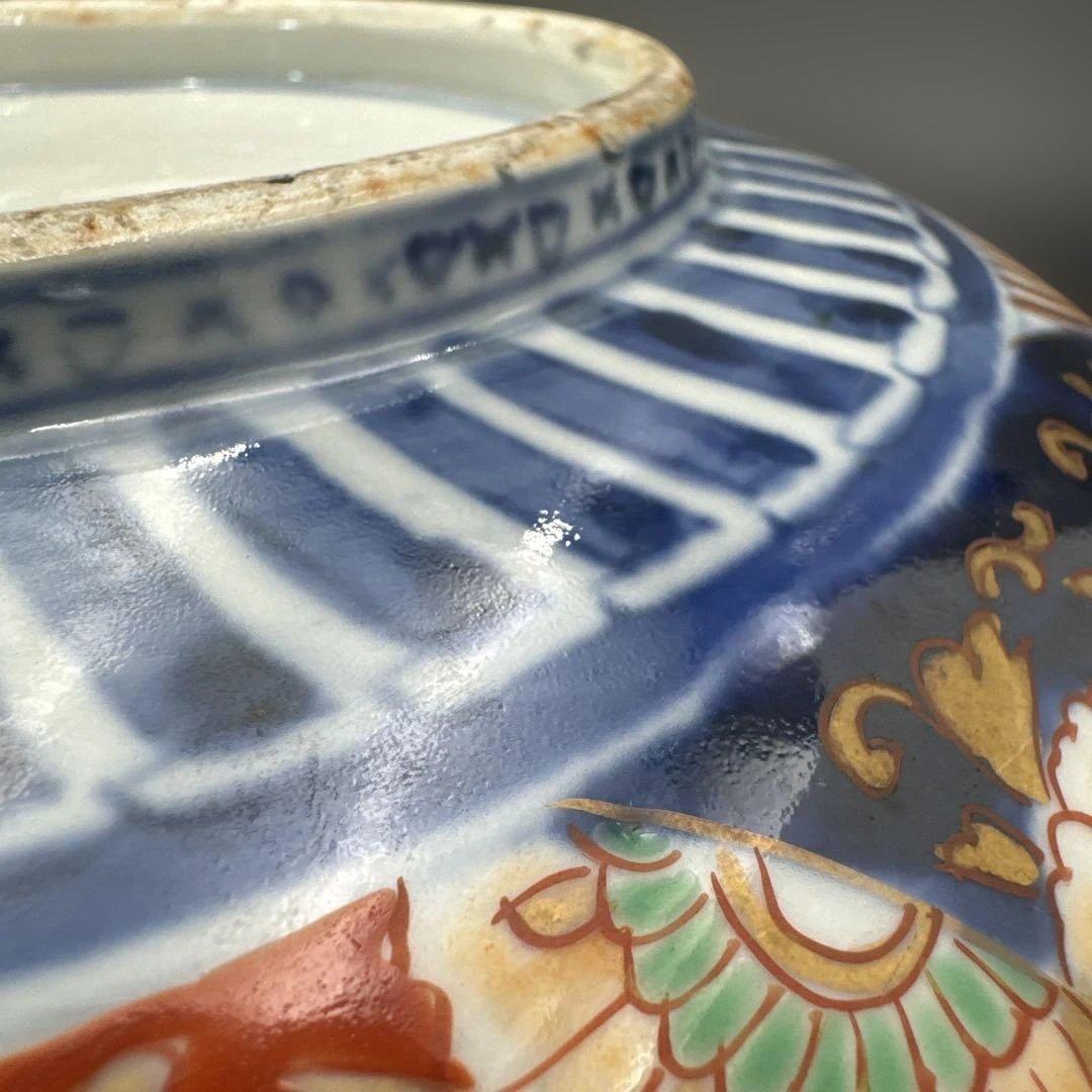 ★ 伊万里 色絵 大鉢 直径27cm 完品 ★