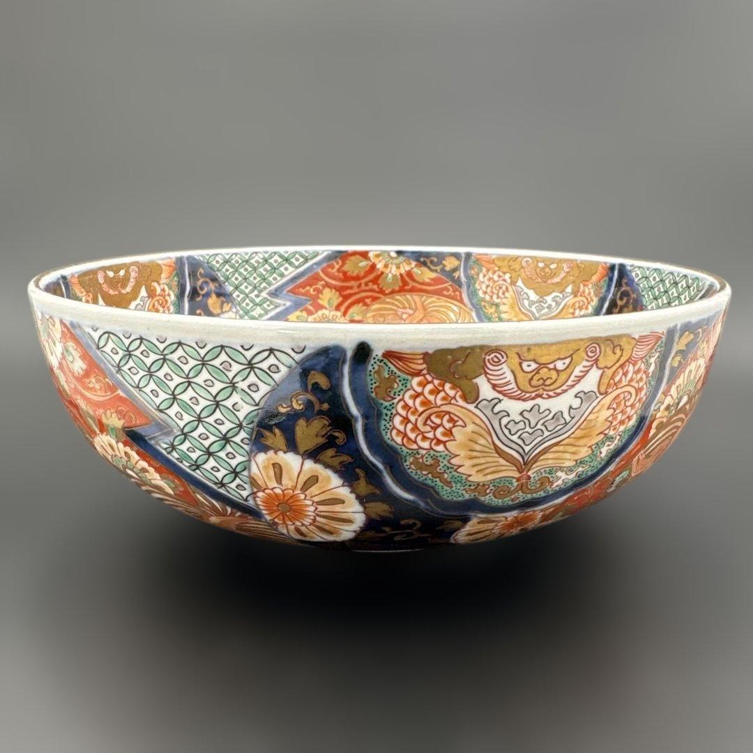 ★ 伊万里 色絵 大鉢 直径27cm 完品 ★