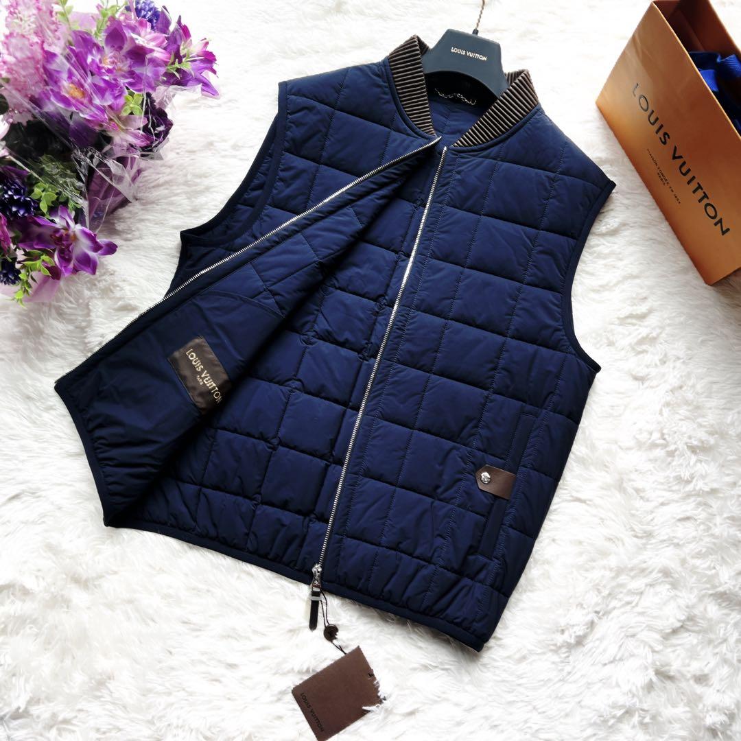 新品 LouisVuitton ヴィトン キルティング ベスト ネイビー ジレ