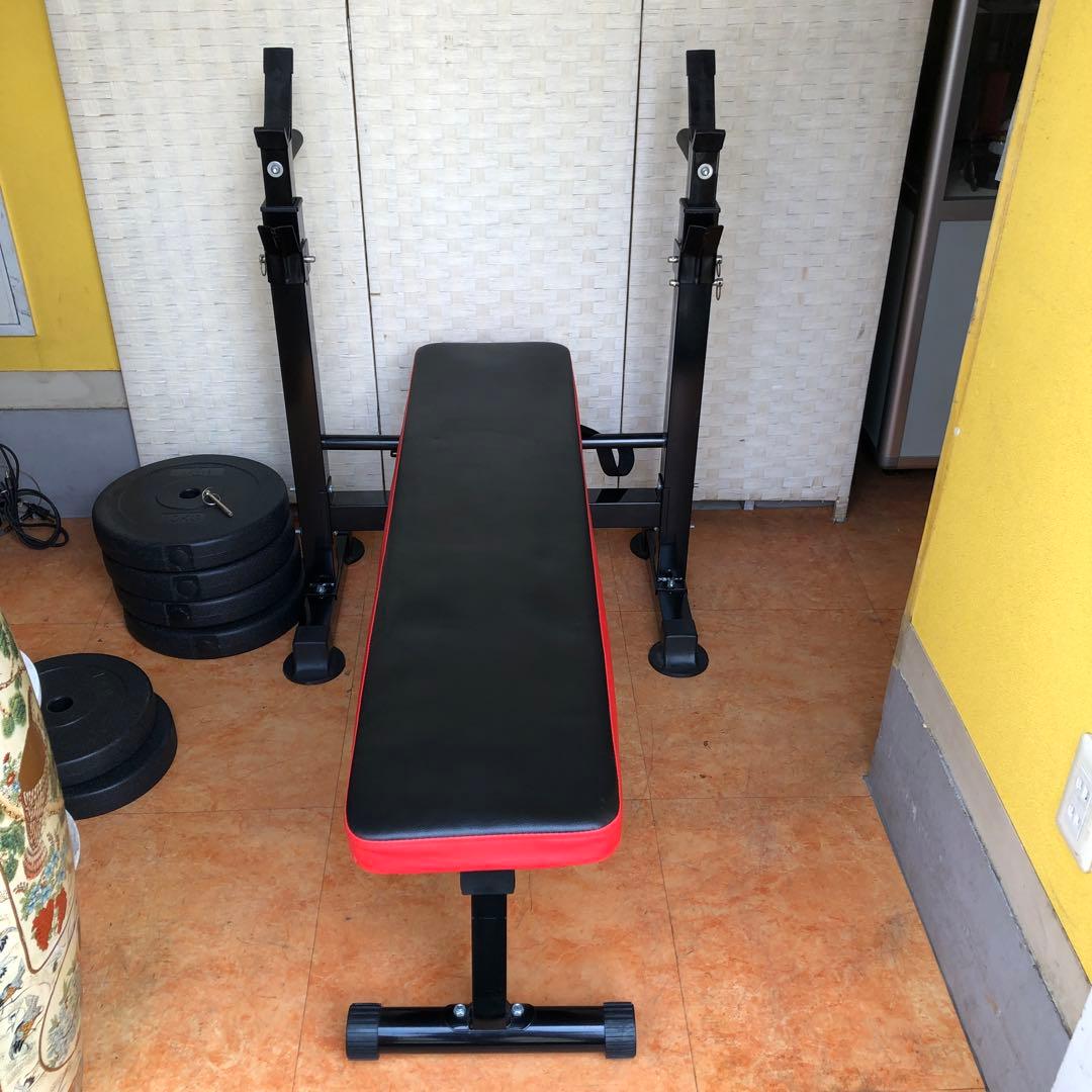 さくら　トレーニングベンチとウエイトプレートセット