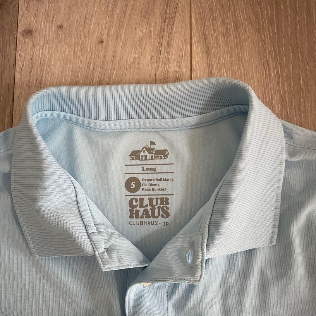 【美品】Clubhaus クラブハウス ポロシャツ Lサイズ サックス 水色
