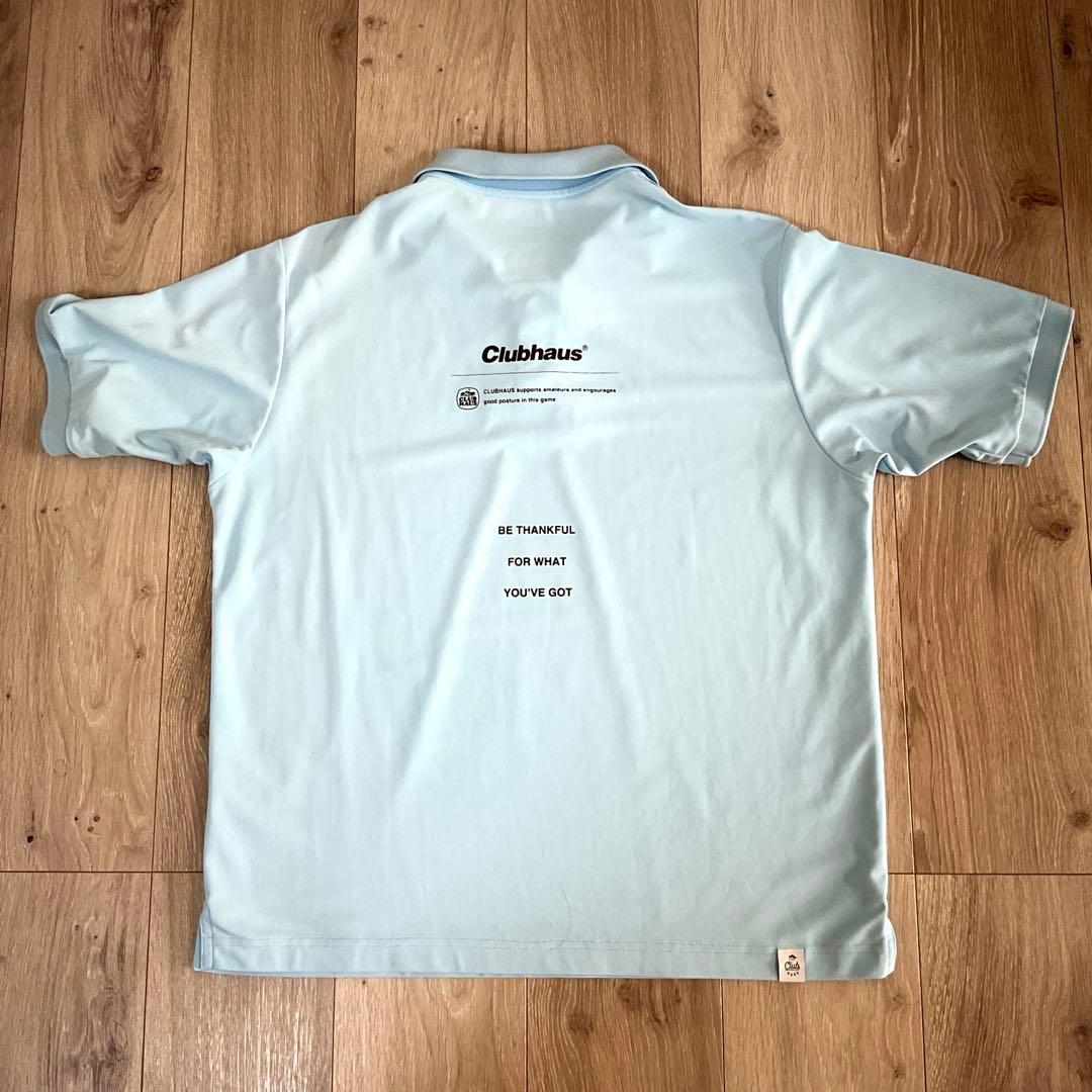 【美品】Clubhaus クラブハウス ポロシャツ Lサイズ サックス 水色