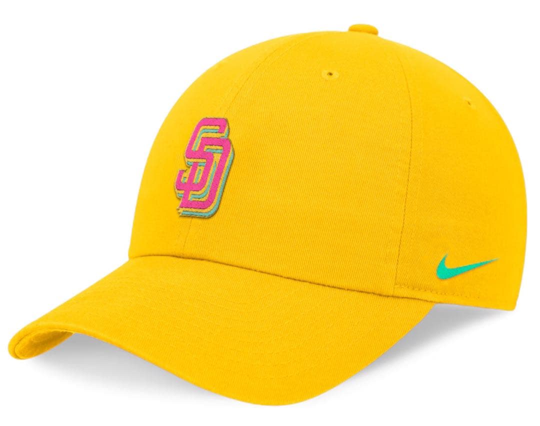 サンディエゴパドレス Nike SDロゴ刺繍キャップ M/L イエロー