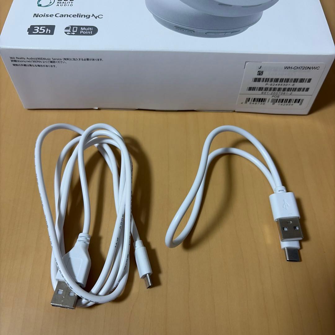 SONY ワイヤレスヘッドホン WH-CH720N ホワイト