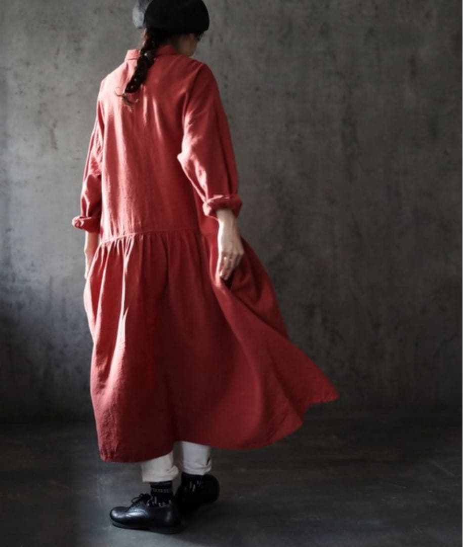 soulberry ソウルベリー 茜色のワンピース ゆったり 大きめ3L