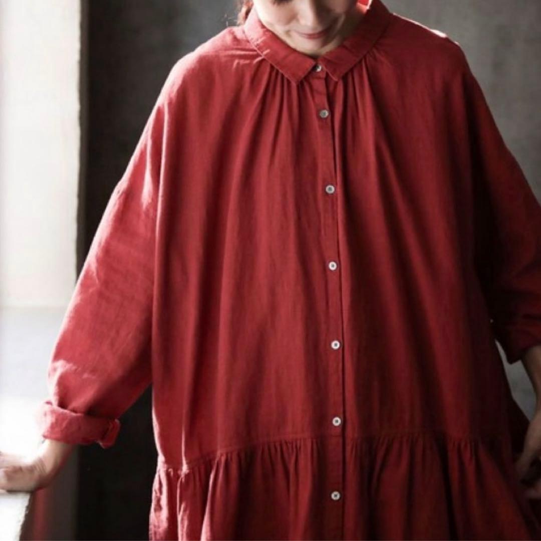 soulberry ソウルベリー 茜色のワンピース ゆったり 大きめ3L