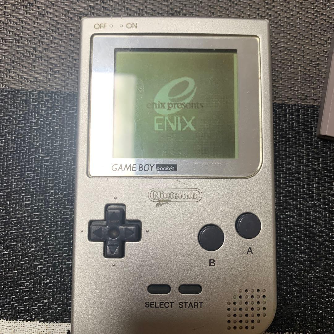 ゲームボーイポケット　シルバー本体　アダプタ　ソフト４本セット