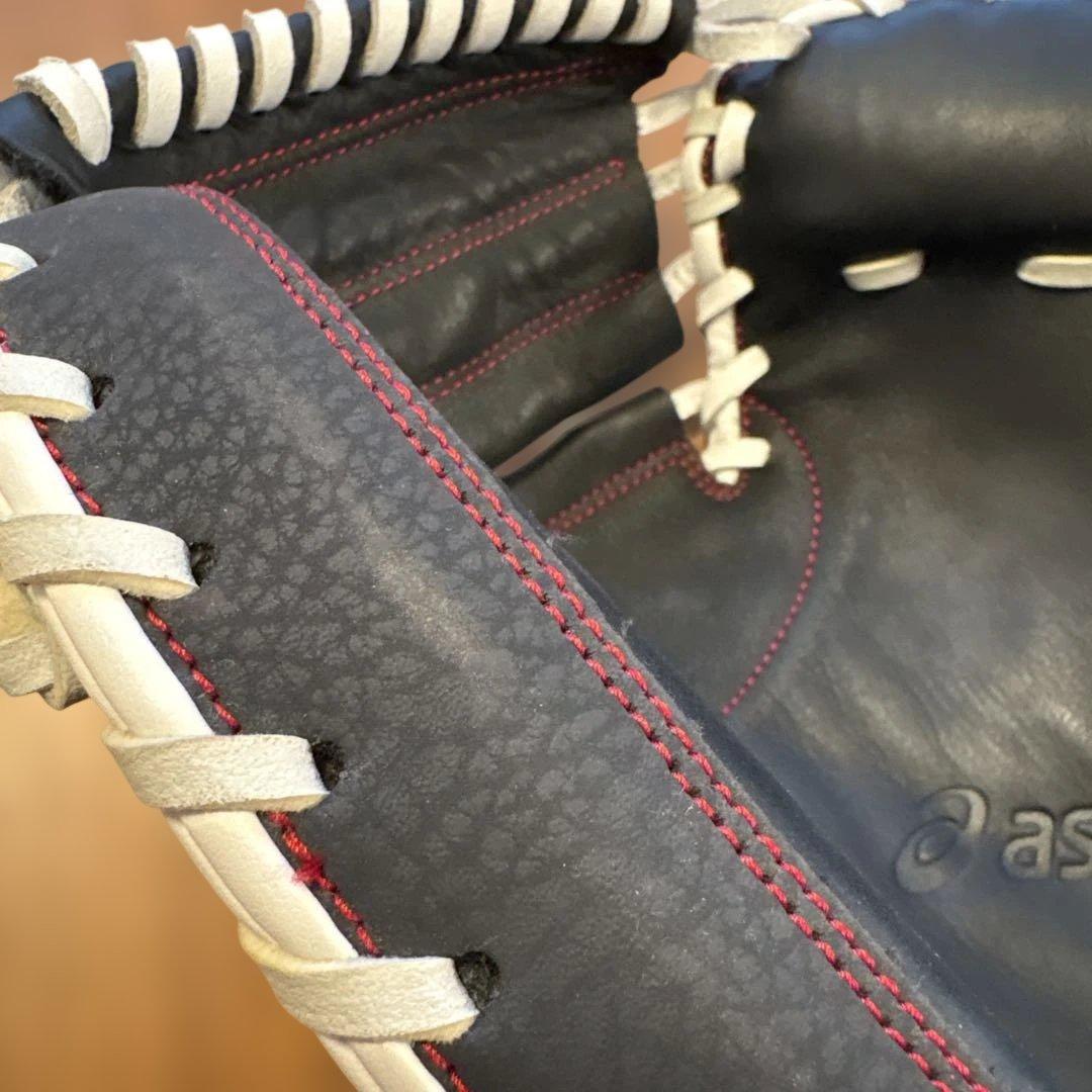 美品‼️アシックス　キャッチャーミット　軟式用　クロスミットC 3121A577