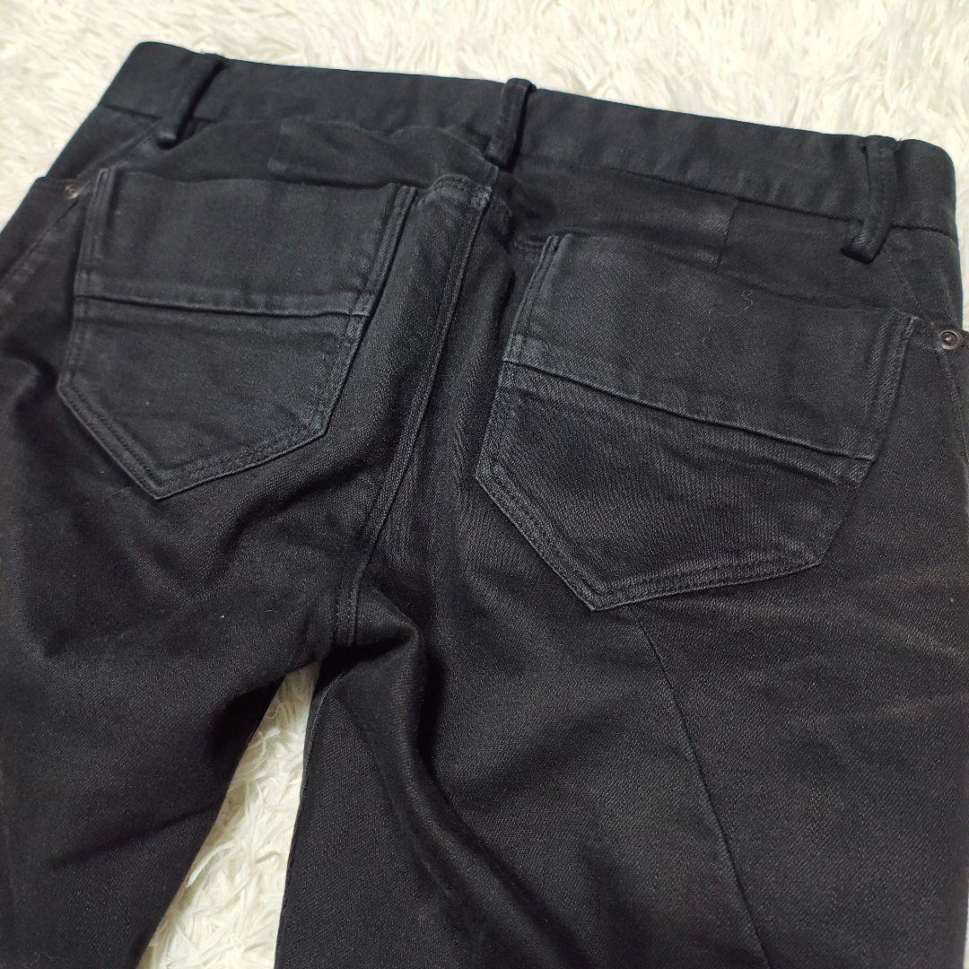 JOHNNY WOLF 裾ジップ スキニー ブラック