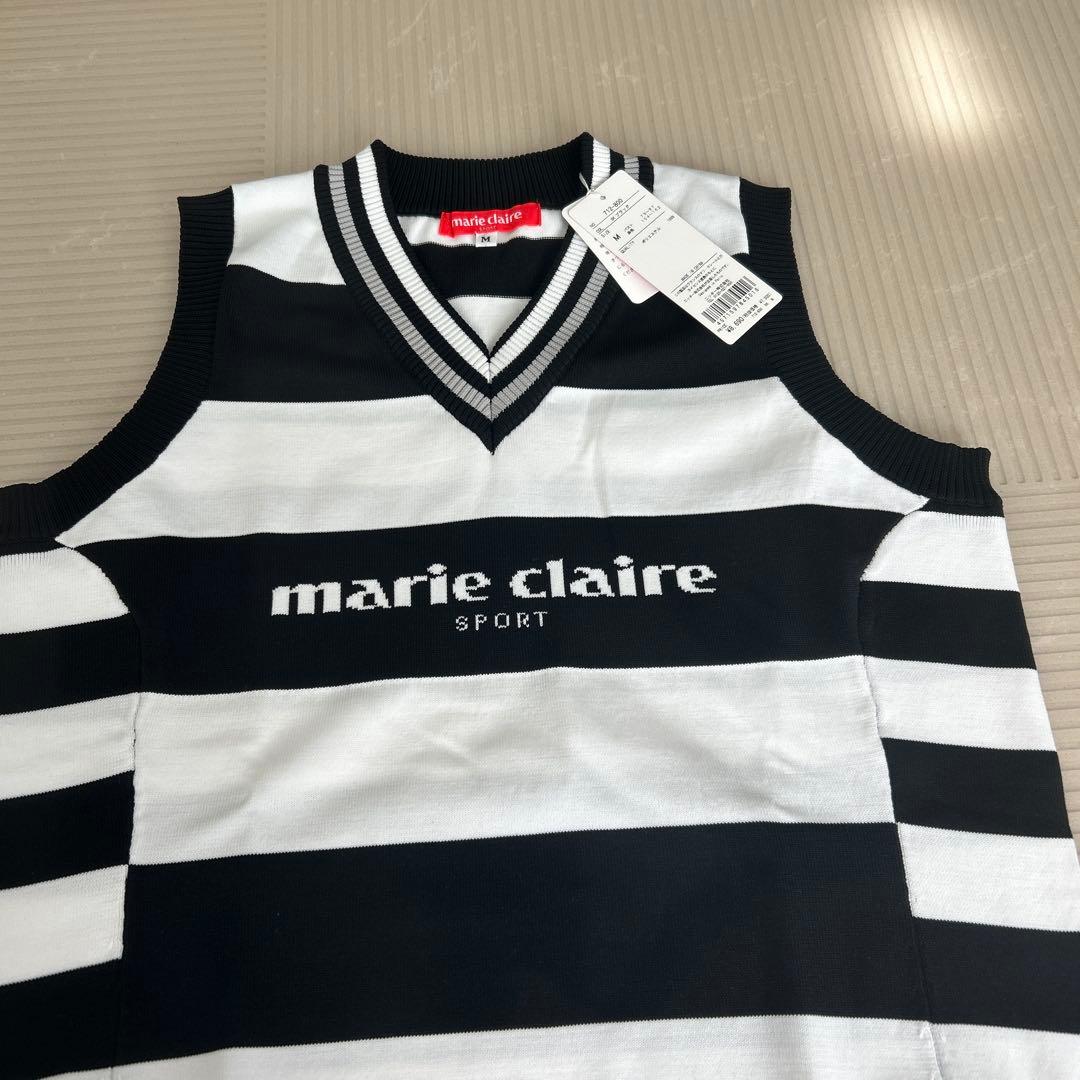 marie claire スポーツ ベスト M 黒/白　定価8,690円