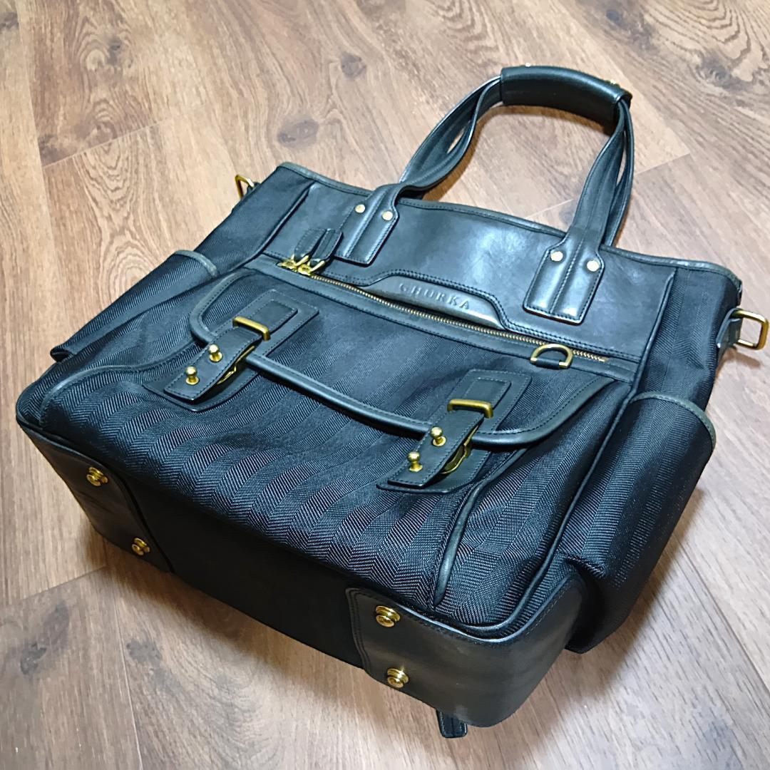 美品 名品 希少 GHURKA グルカ トートバッグ ブラック 高級