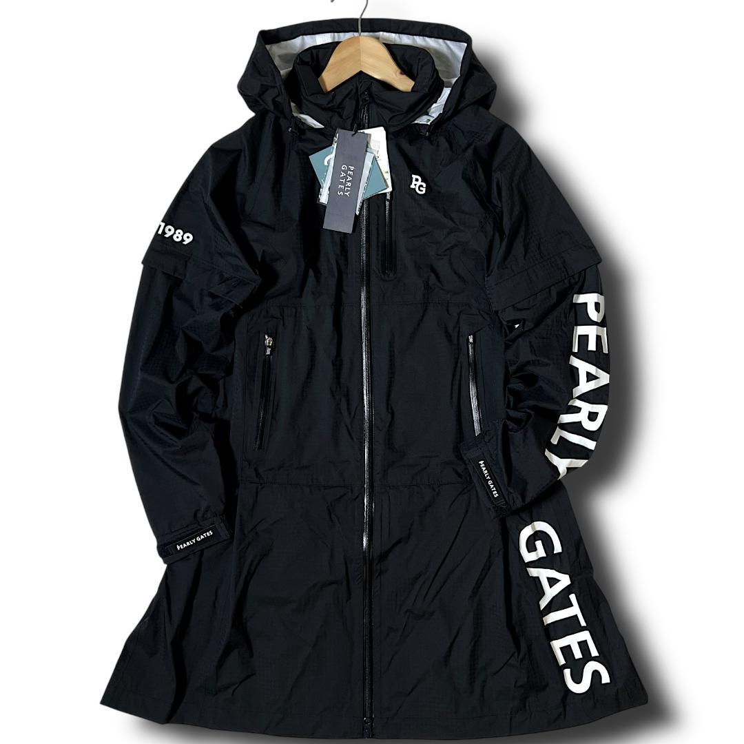 新品 定価4.6万 1 パーリーゲイツ レインジャケット ワンピース ブラック