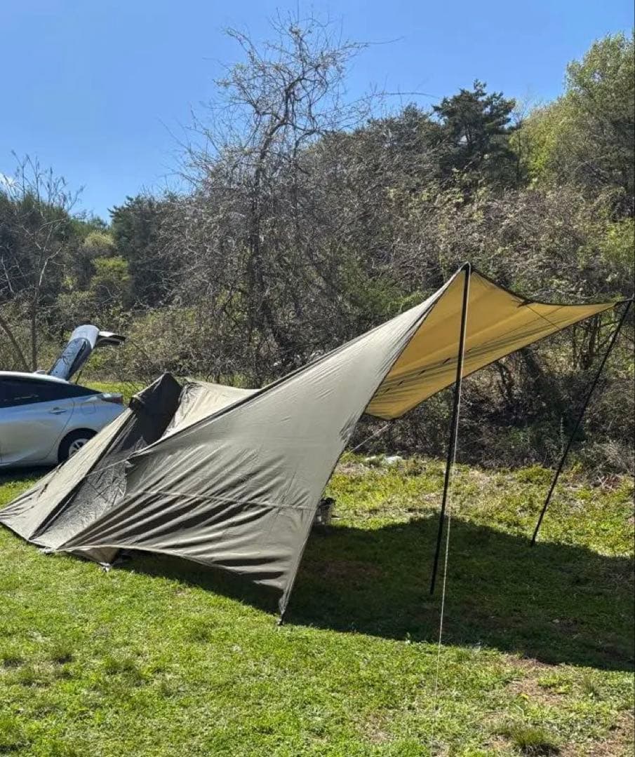 【4点セット】ソロ ティピー 1 、2股ポール、タープ、薪キャリースタンド