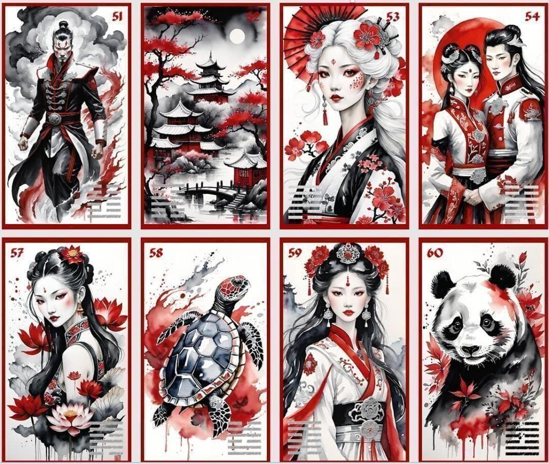 【正規品イーチンオラクルカード】超美麗✨希少デッキ✨易経占い六芒星 陰陽オラクル