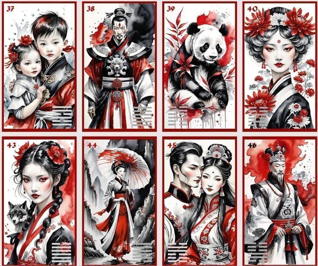 【正規品イーチンオラクルカード】超美麗✨希少デッキ✨易経占い六芒星 陰陽オラクル