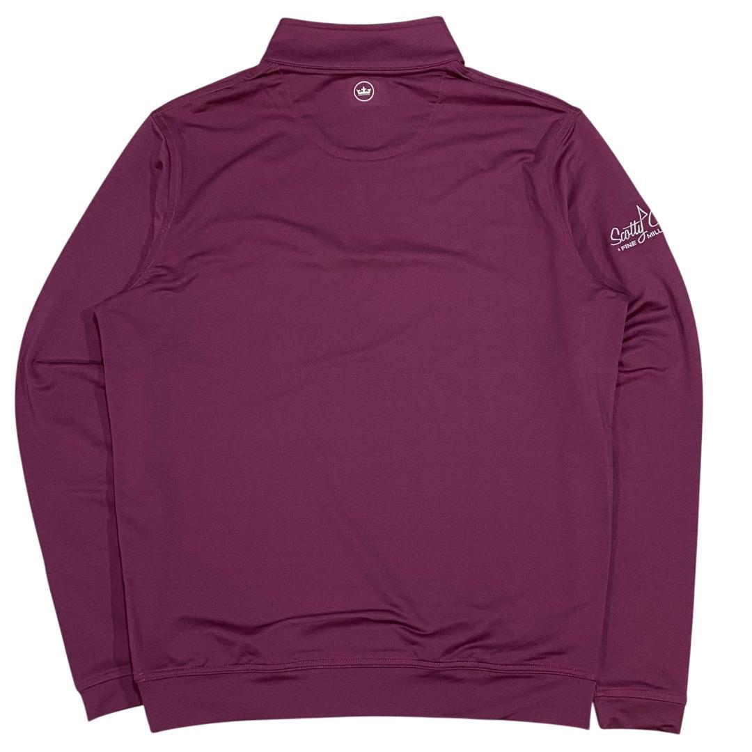 スコッティキャメロン 長袖 ハーフジップ ストレッチ シャツ S パープル系