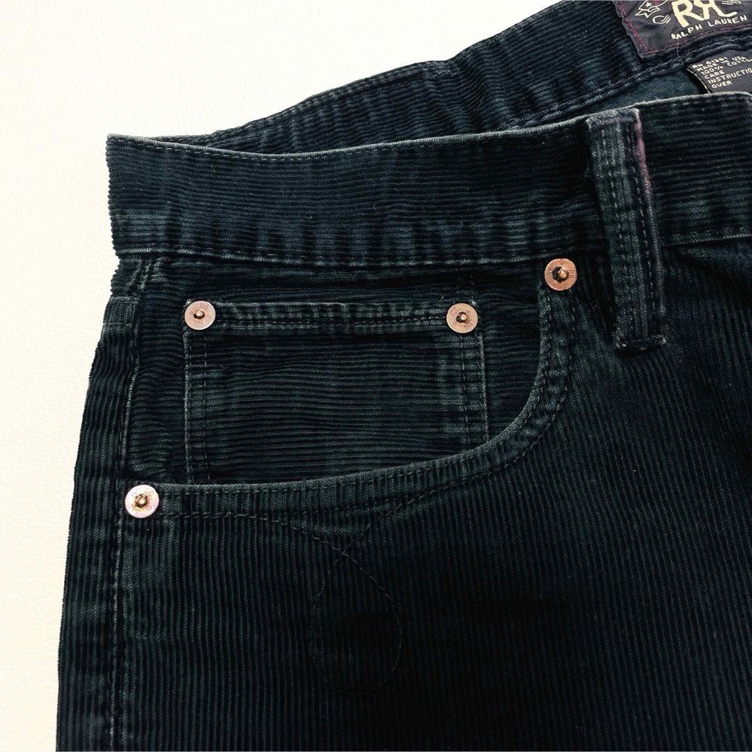 6582 RRL コーデュロイパンツ　USA製　ブラック　ボタンフライ