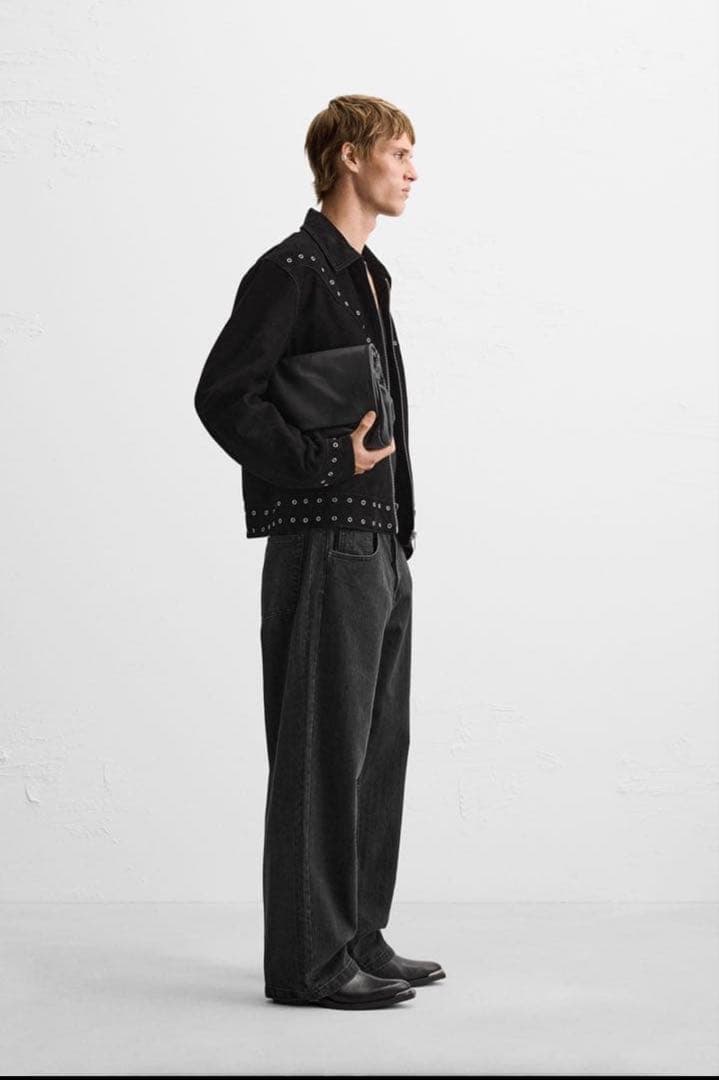 ZARA/ザラ/スエード　レザージャケット/カウレザー/モード/短丈/レア