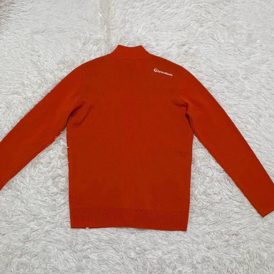 ◎極美品 テーラーメイド ゴルフウェア メンズ ジップアップ ニット オレンジM