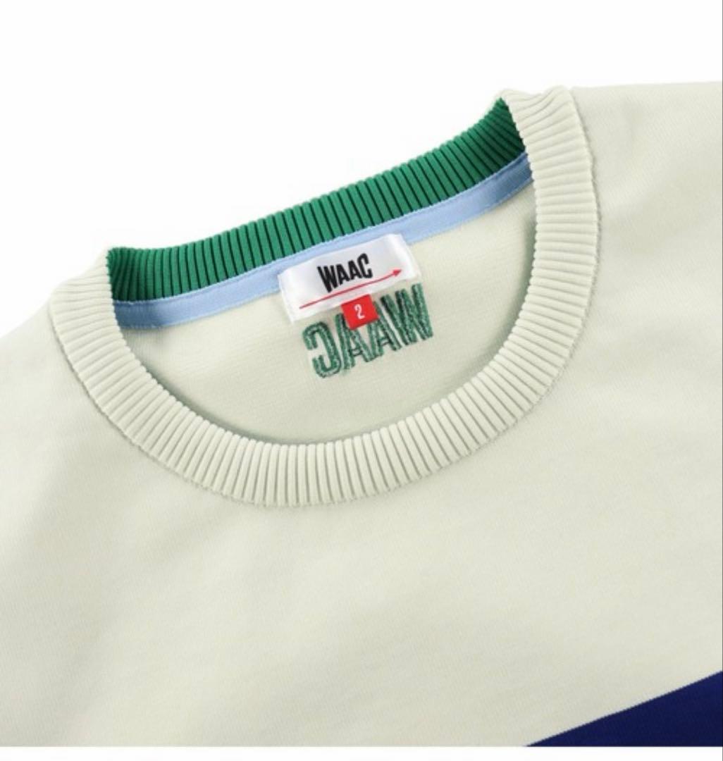 や*ん様 WAAC セーター ニット マイクロスリームボーダー 長袖プルオーバー