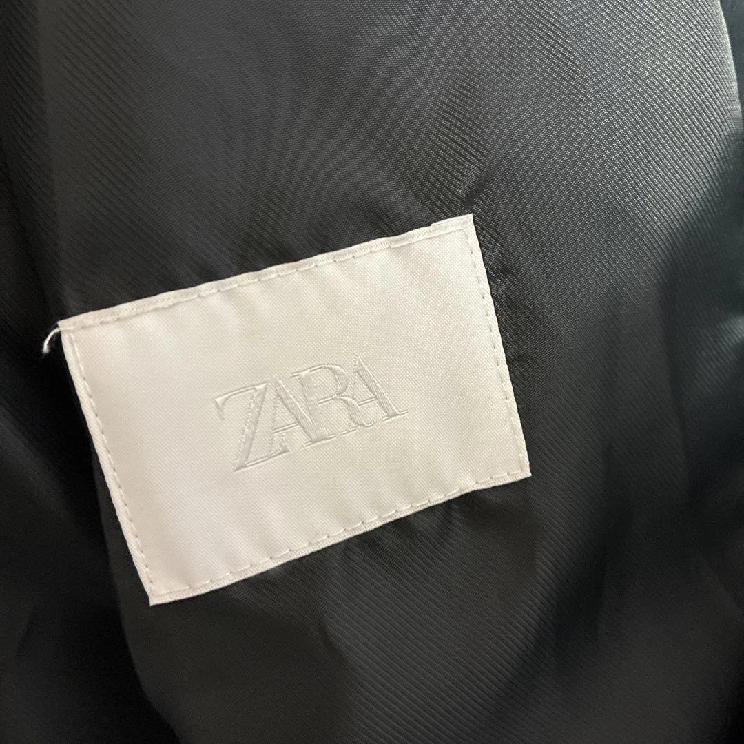 ザラzara フェイクレザー ジャケット リラックスフィット ブルゾン L