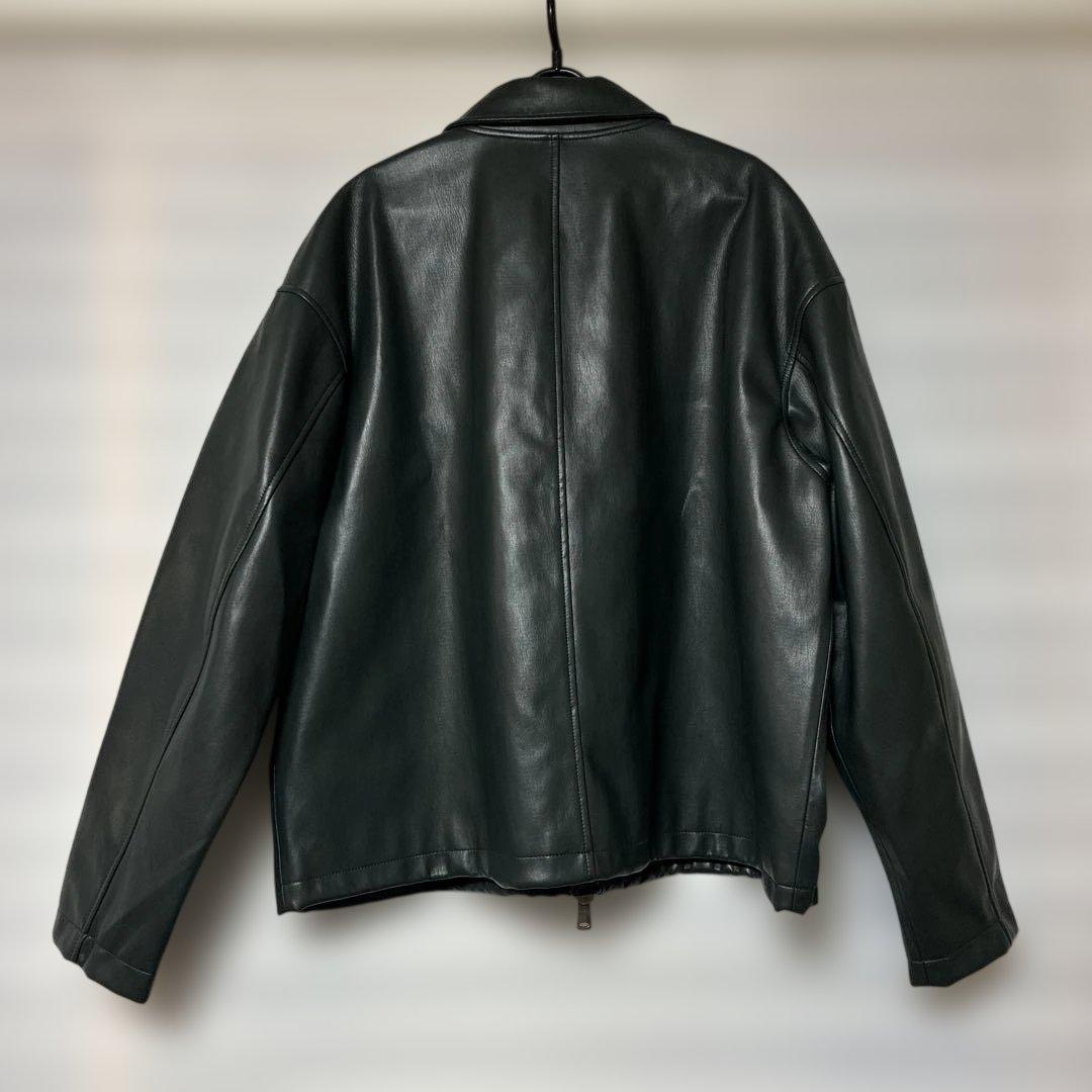 ザラzara フェイクレザー ジャケット リラックスフィット ブルゾン L