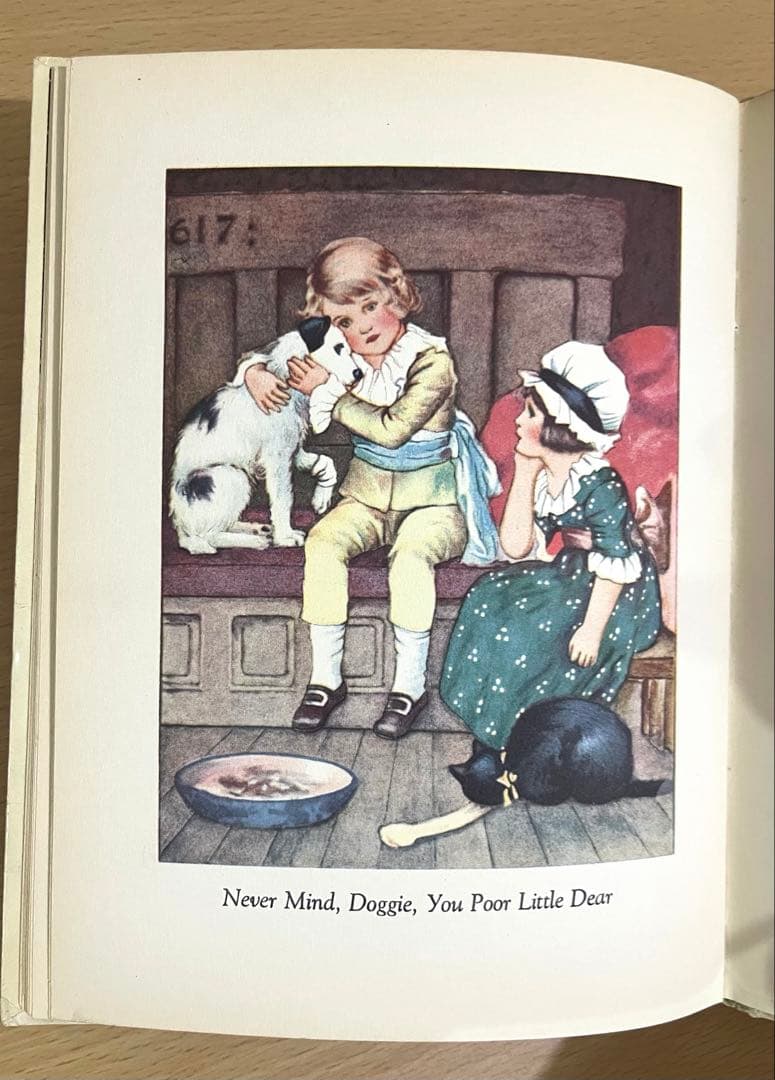 No.340 アンティーク　希少 古書 洋書 絵本 水彩画　児童書　童謡