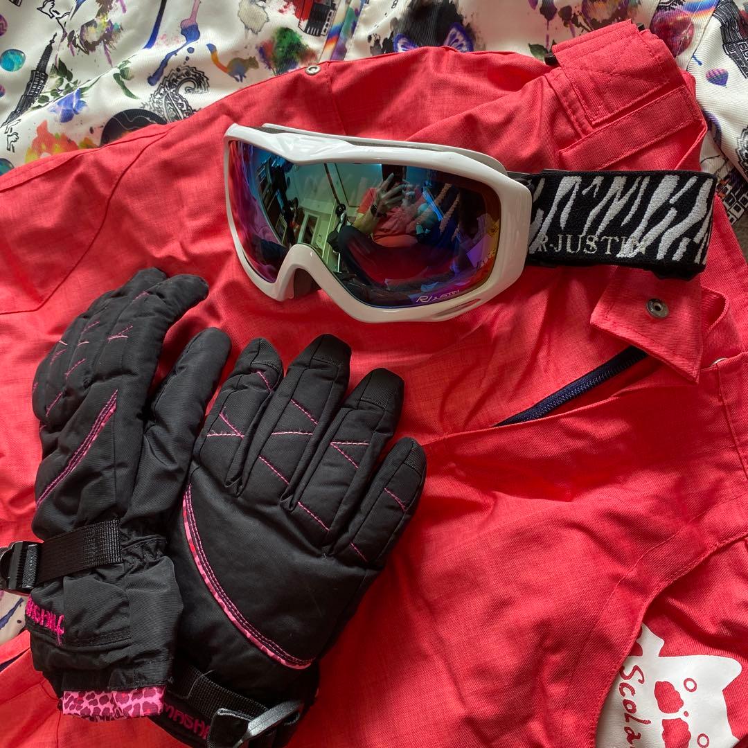 スノーボードウェア　ゴーグル　グローブのセット　サイズXS