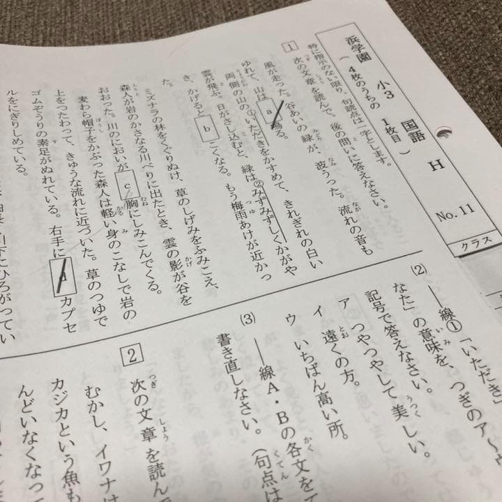 no22508106_【浜学園】小3国語復習テストのフルセット、おまけ付・レア品