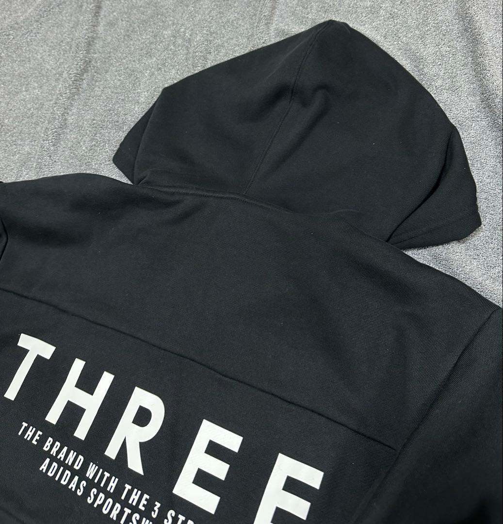 新品タグ付 adidas アディダス セットアップ スウェット 黒 L フーディ