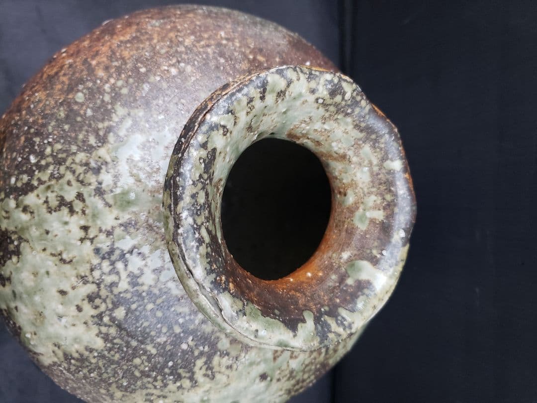 得斎　信楽焼　壺　壷　花器