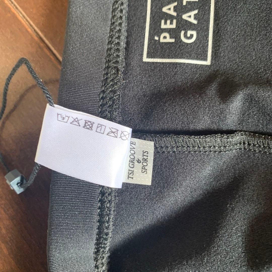 パーリーゲイツPGG裏起毛ブラックレギンス男性用