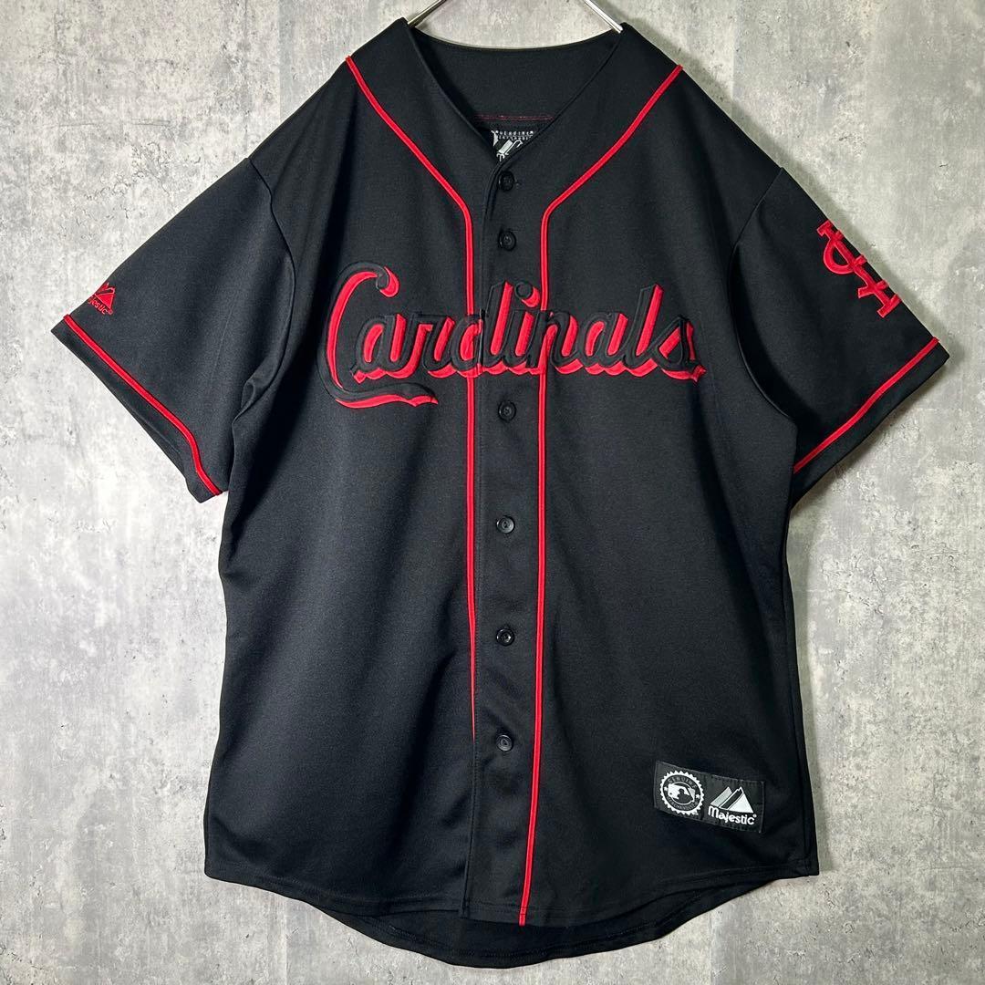 希少カラー MLB Cardinals ユニフォーム 刺繍ロゴ Majestic