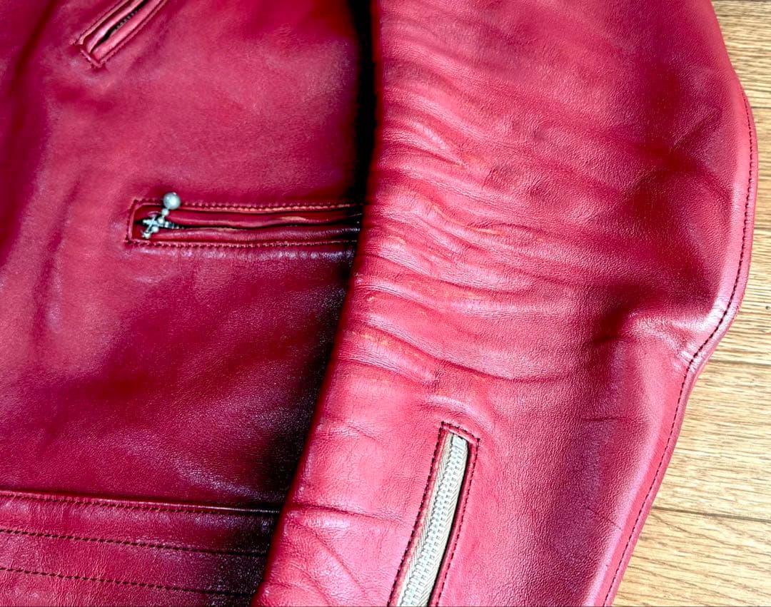 アディクトクローズ　廃盤品　ワインレッド　日本製　サイズ40 茶芯