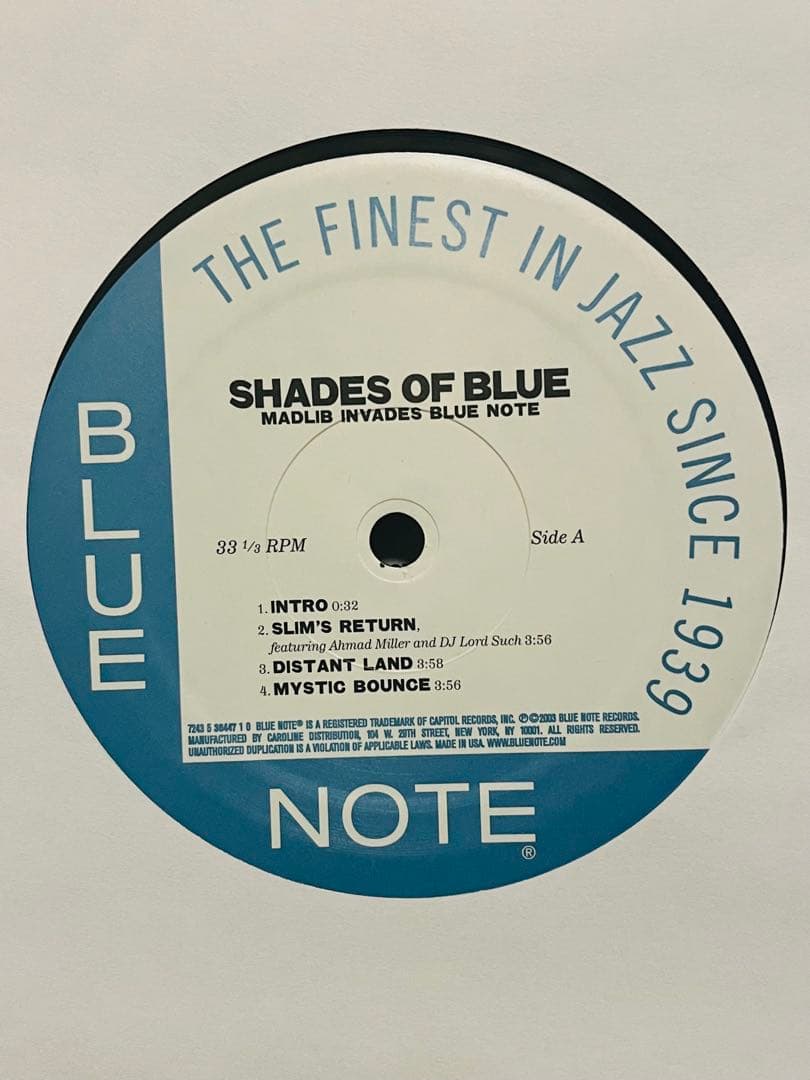 USオリジナル盤 MADLIB SHADES OF BLUE 2LP