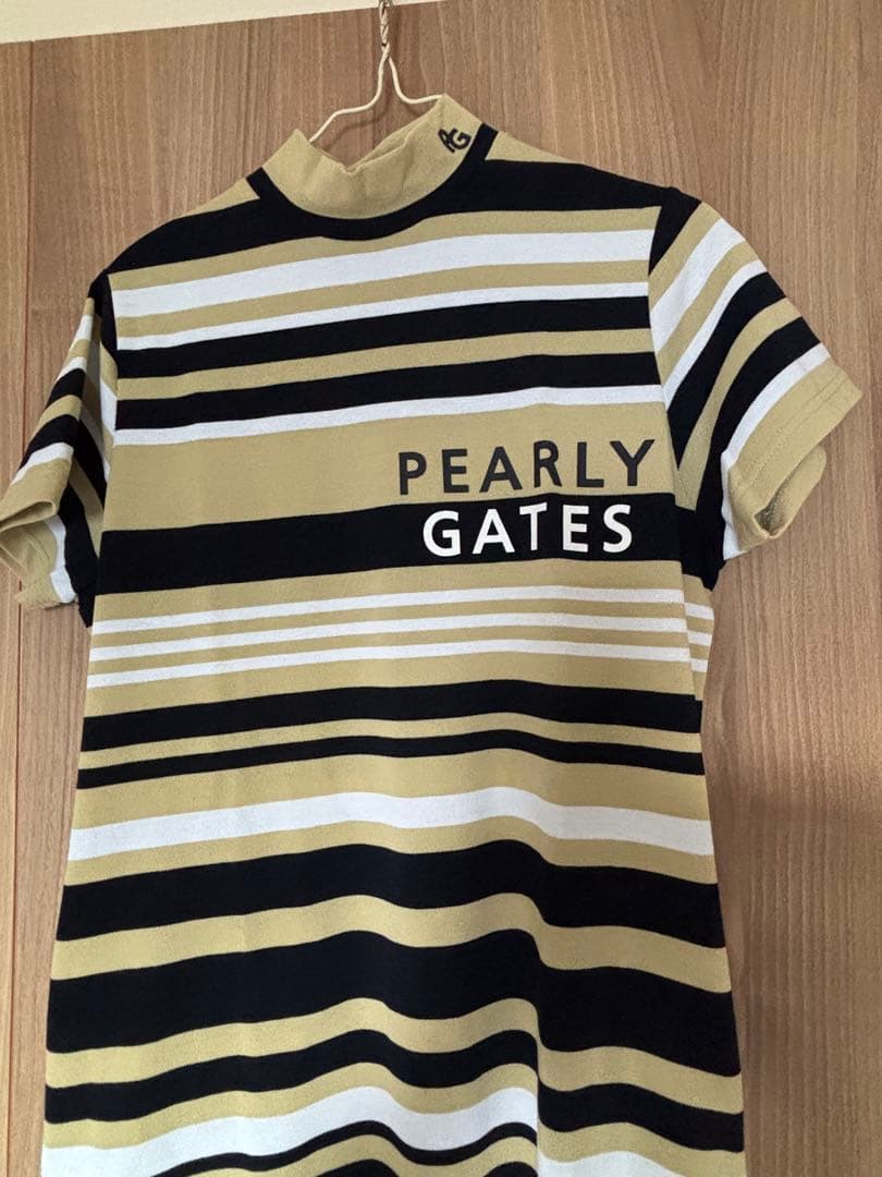 PEARLY GATES ストライプ ポロワンピース
