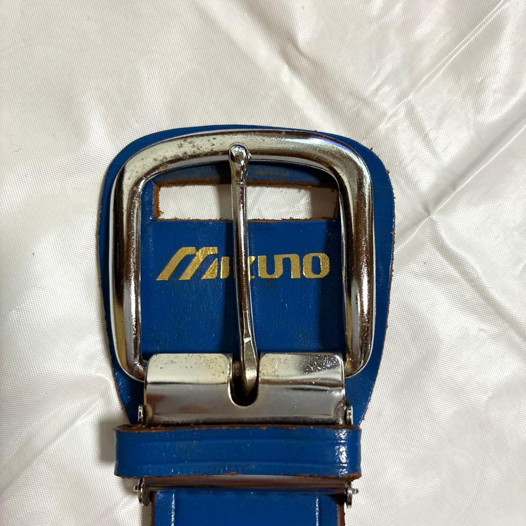 野球　ベルト　ミズノ　MIZUNO 大人　青　全長107㎝　腹囲89㎝まで