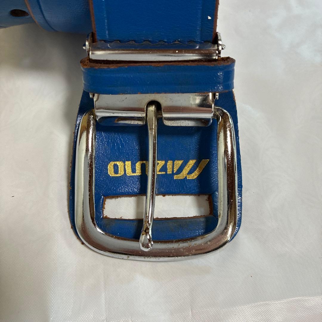 野球　ベルト　ミズノ　MIZUNO 大人　青　全長107㎝　腹囲89㎝まで