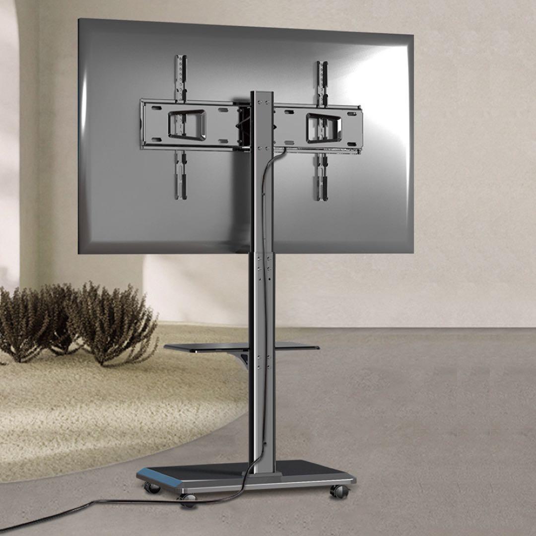 テレビスタンド テレビ台 キャスター付き 黒 32~65インチ対応 黒