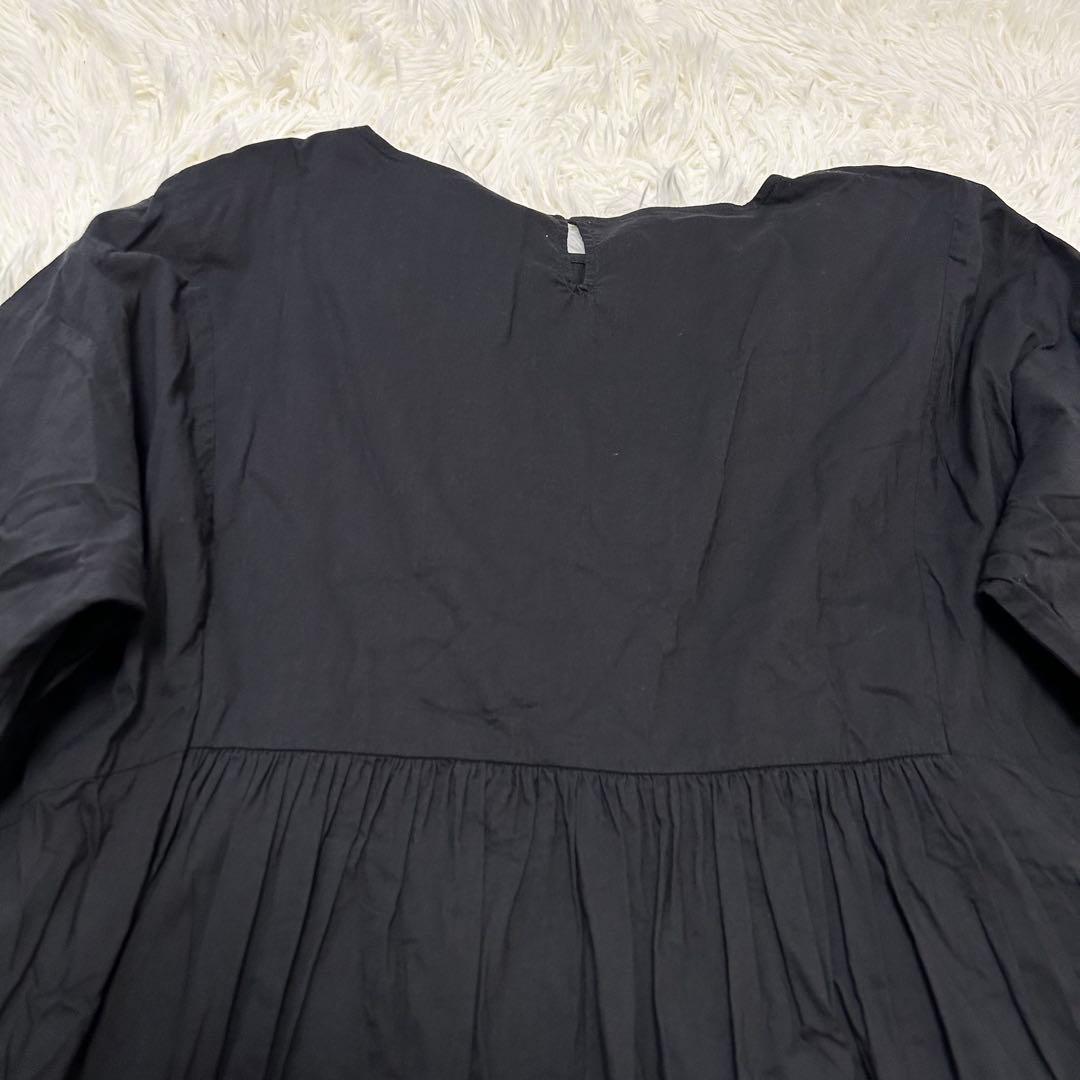 BEARDSLEY ビアズリー ワンピース マキシ丈 綿 黒 刺繍 大きいサイズ