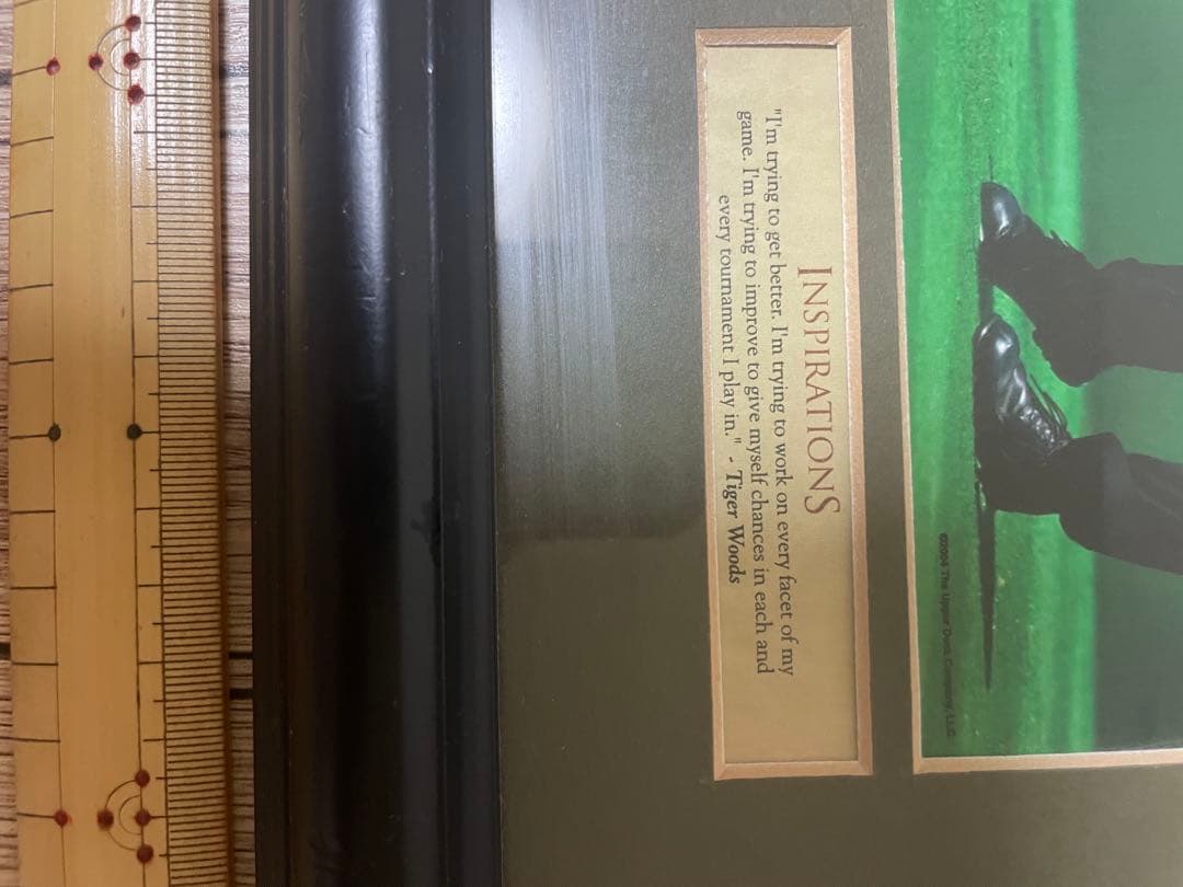 タイガーウッズ選手のゴルフ　サイン付き/フレーム写真